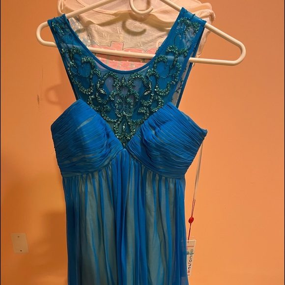 decode Dresses & Skirts - Blue / turquoise chiffon minidress/ party dress